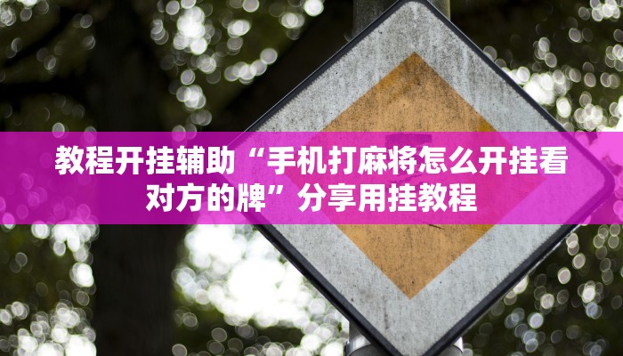 教程开挂辅助“手机打麻将怎么开挂看对方的牌”分享用挂教程 教程开挂辅助“手机打麻将怎么开挂看对方的牌”分享用挂教程