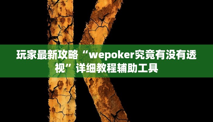 玩家最新攻略“wepoker究竟有没有透视”详细教程辅助工具 玩家最新攻略“wepoker究竟有没有透视”详细教程辅助工具