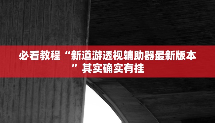 必看教程“新道游透视辅助器最新版本”其实确实有挂 必看教程“新道游透视辅助器最新版本”其实确实有挂