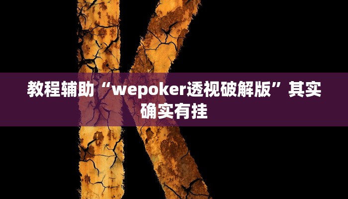 教程辅助“wepoker透视破解版”其实确实有挂 教程辅助“wepoker透视破解版”其实确实有挂