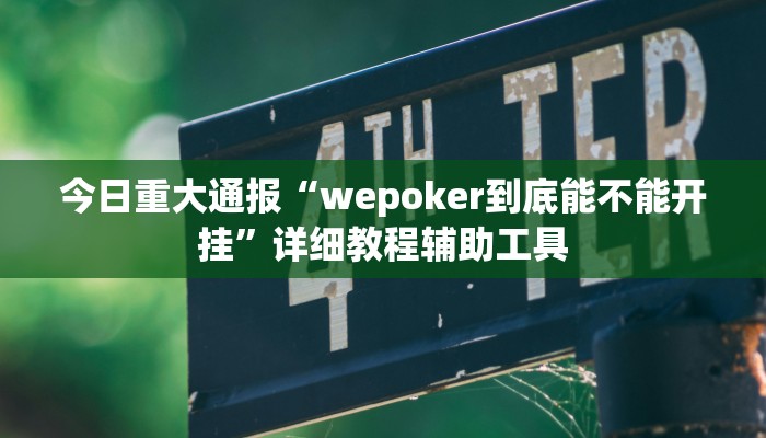 今日重大通报“wepoker到底能不能开挂”详细教程辅助工具 今日重大通报“wepoker到底能不能开挂”详细教程辅助工具