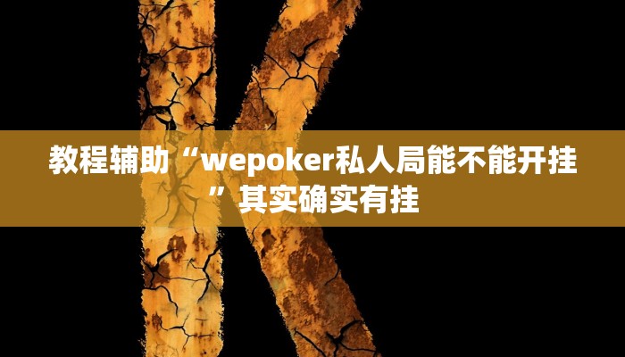 教程辅助“wepoker私人局能不能开挂”其实确实有挂 教程辅助“wepoker私人局能不能开挂”其实确实有挂