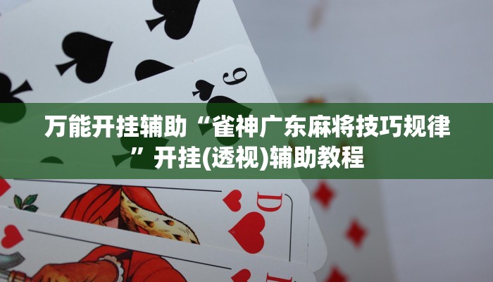 万能开挂辅助“雀神广东麻将技巧规律”开挂(透视)辅助教程