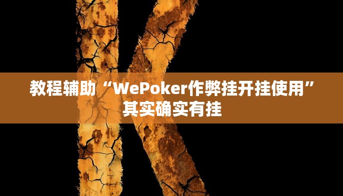 教程辅助“WePoker作弊挂开挂使用”其实确实有挂