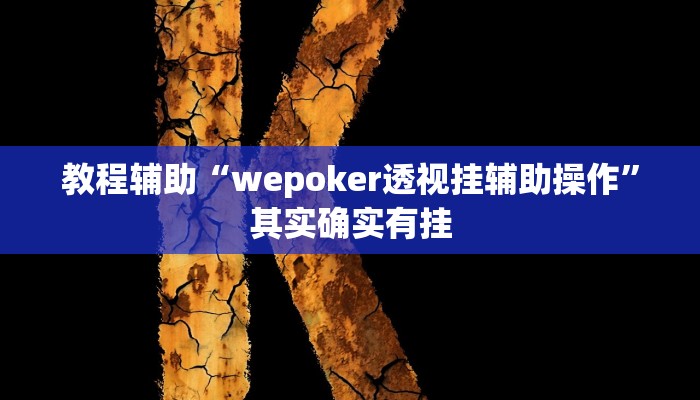 教程辅助“wepoker透视挂辅助操作”其实确实有挂 教程辅助“wepoker透视挂辅助操作”其实确实有挂
