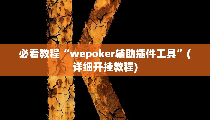 必看教程“wepoker辅助插件工具”(详细开挂教程)